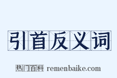 引首反义词是什么意思的图片